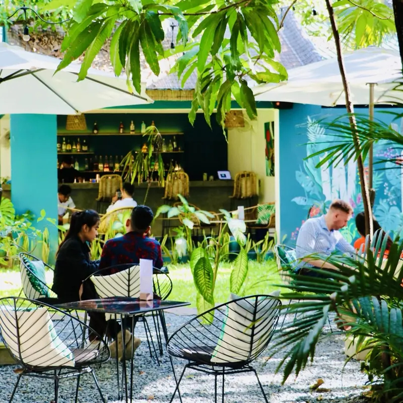 The bar of WILD Phnom Penh