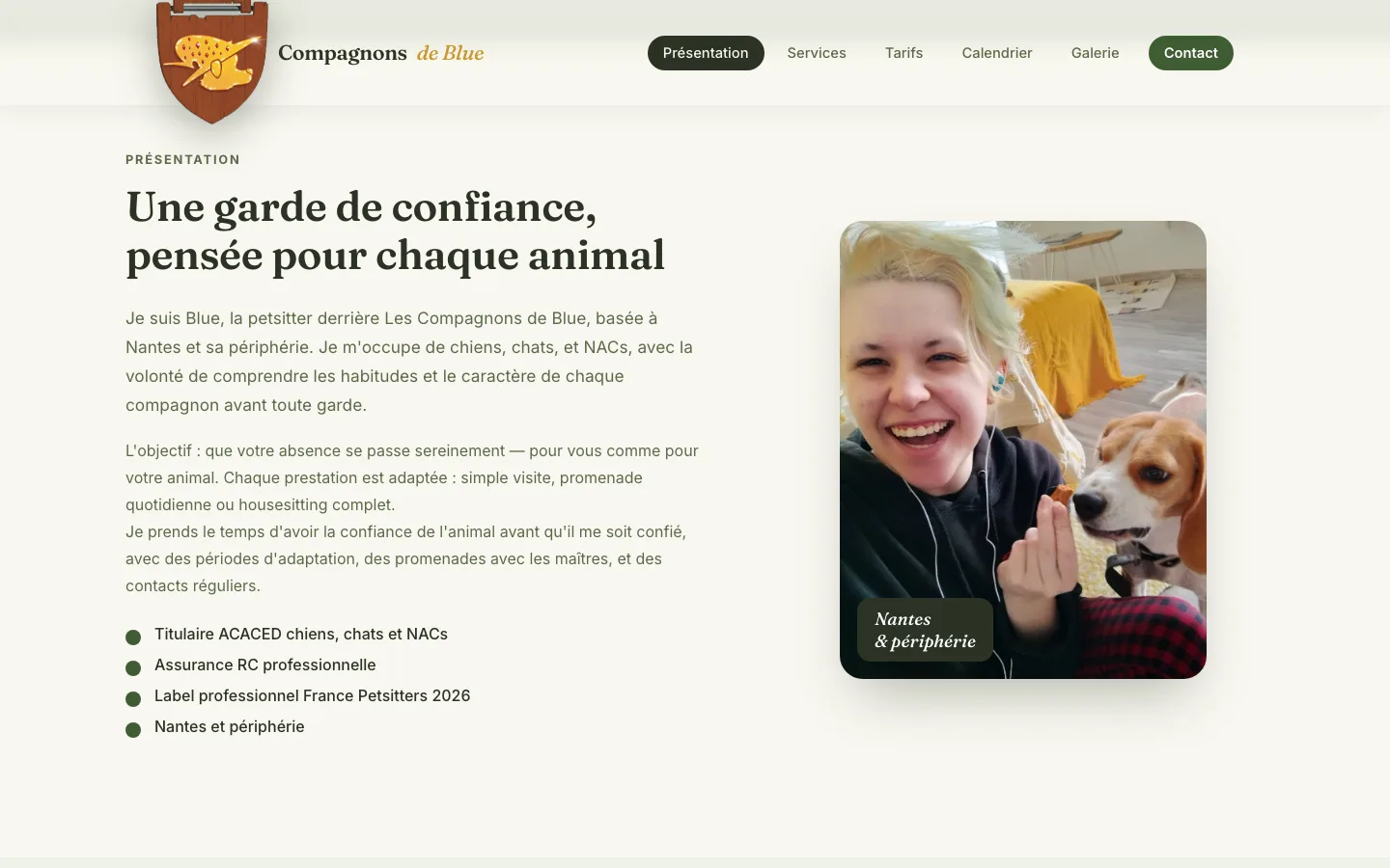 La présentation.